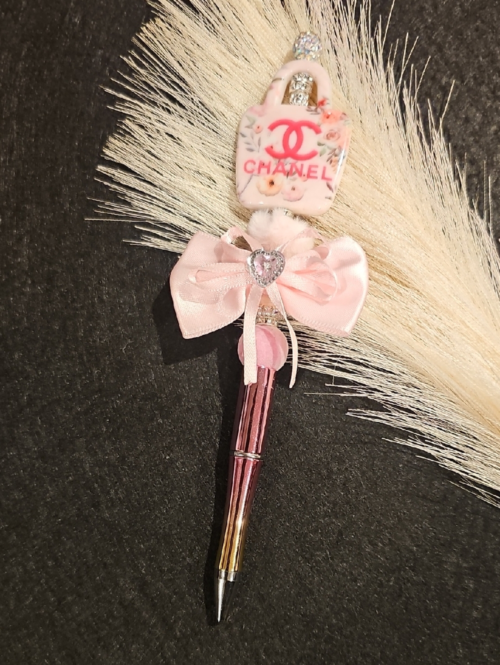 Inspired Pink Decorative Ballpoint Pen with Bow